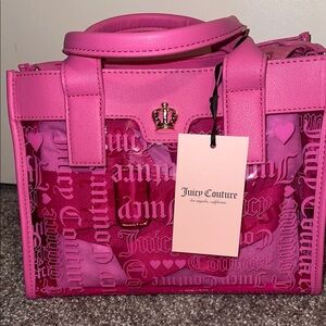 New Juicy Couture Pink Beachin Mini Tote